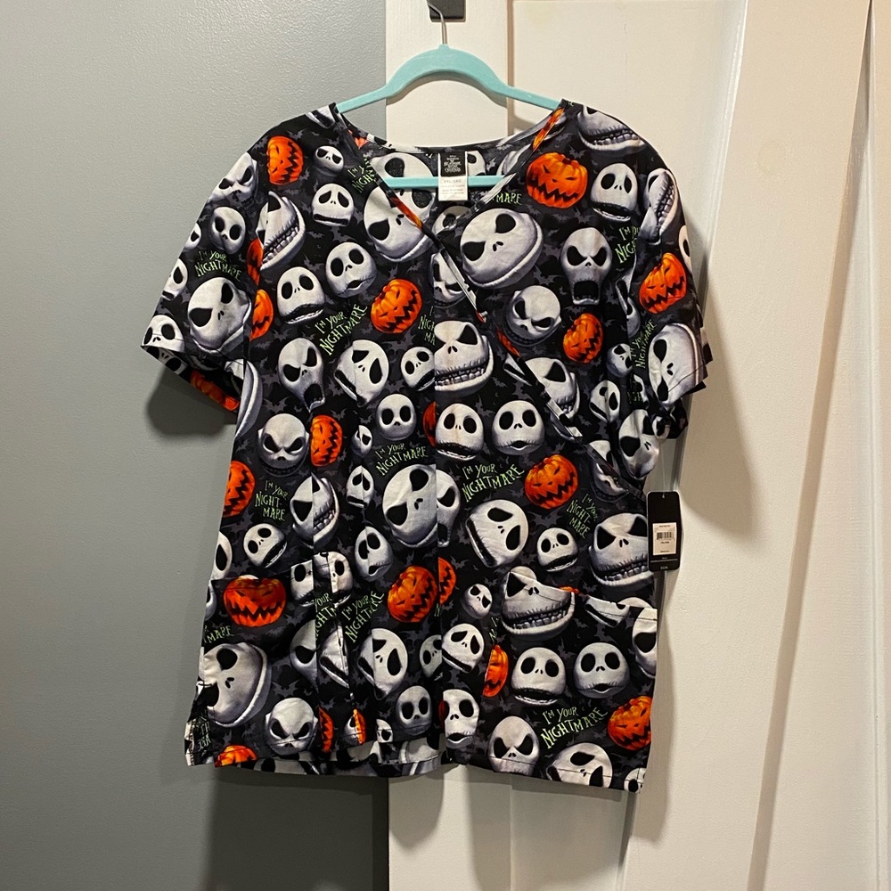NWT Halloween Scrub Top